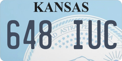KS license plate 648IUC