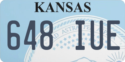 KS license plate 648IUE
