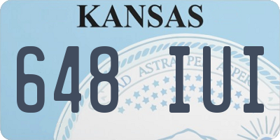 KS license plate 648IUI
