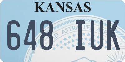KS license plate 648IUK