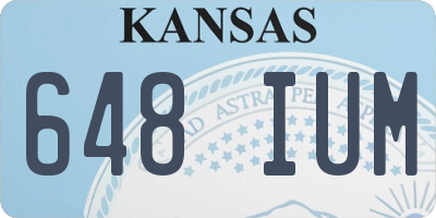 KS license plate 648IUM