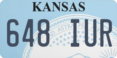 KS license plate 648IUR