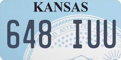KS license plate 648IUU