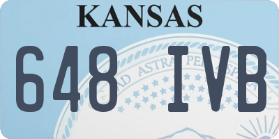 KS license plate 648IVB