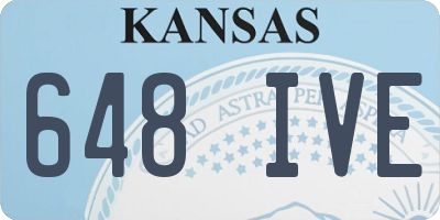 KS license plate 648IVE