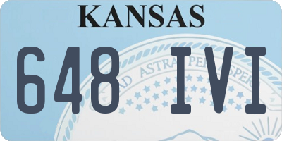 KS license plate 648IVI