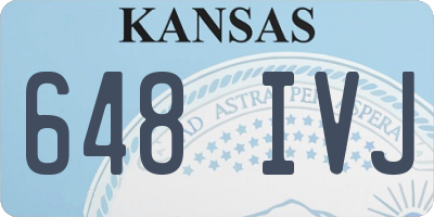 KS license plate 648IVJ