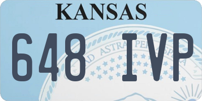 KS license plate 648IVP