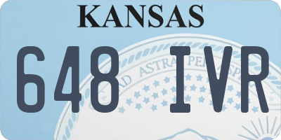 KS license plate 648IVR