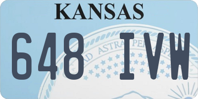 KS license plate 648IVW