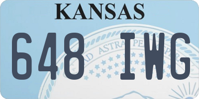 KS license plate 648IWG