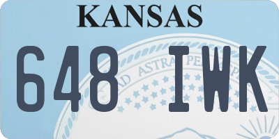 KS license plate 648IWK