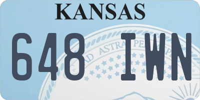 KS license plate 648IWN