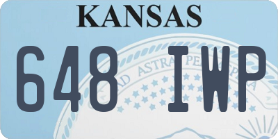 KS license plate 648IWP