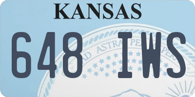 KS license plate 648IWS