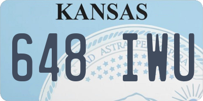 KS license plate 648IWU