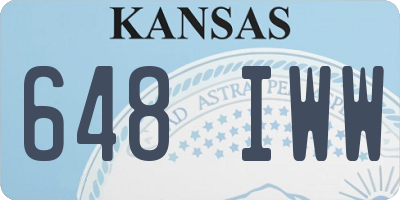 KS license plate 648IWW