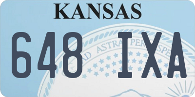 KS license plate 648IXA