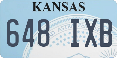 KS license plate 648IXB