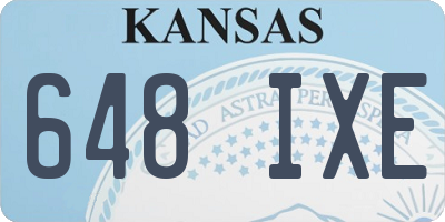 KS license plate 648IXE