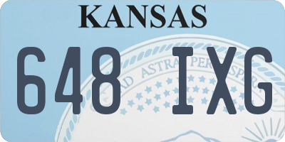 KS license plate 648IXG