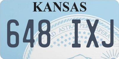 KS license plate 648IXJ