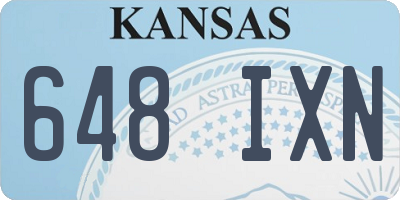 KS license plate 648IXN