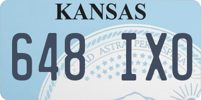 KS license plate 648IXO