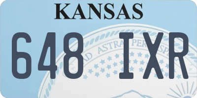 KS license plate 648IXR