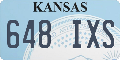 KS license plate 648IXS