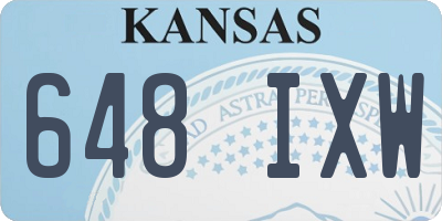 KS license plate 648IXW