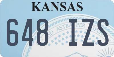 KS license plate 648IZS