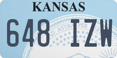 KS license plate 648IZW