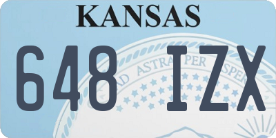 KS license plate 648IZX