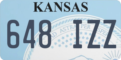 KS license plate 648IZZ