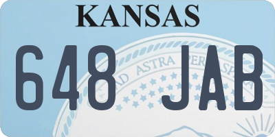 KS license plate 648JAB