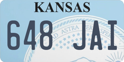 KS license plate 648JAI