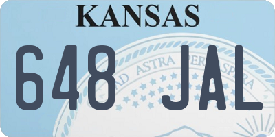 KS license plate 648JAL