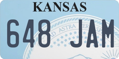 KS license plate 648JAM
