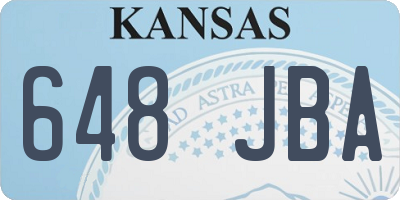KS license plate 648JBA