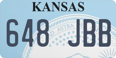 KS license plate 648JBB
