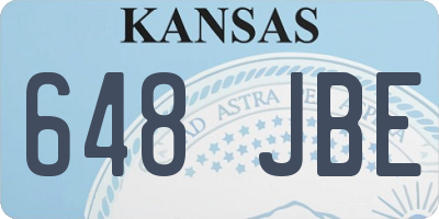 KS license plate 648JBE