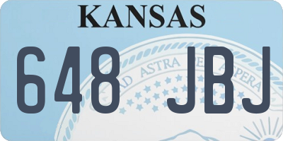 KS license plate 648JBJ