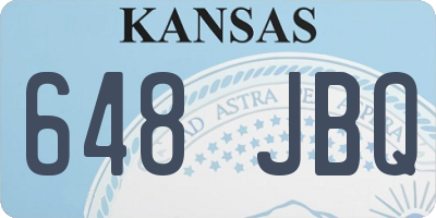 KS license plate 648JBQ