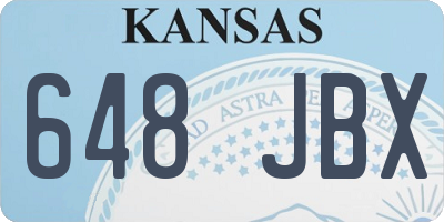KS license plate 648JBX