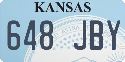 KS license plate 648JBY