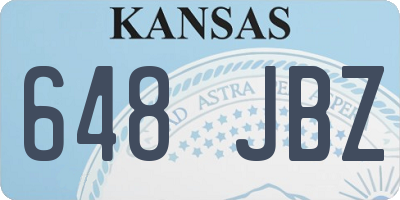 KS license plate 648JBZ