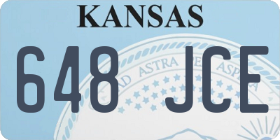 KS license plate 648JCE