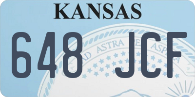 KS license plate 648JCF