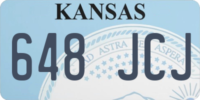 KS license plate 648JCJ